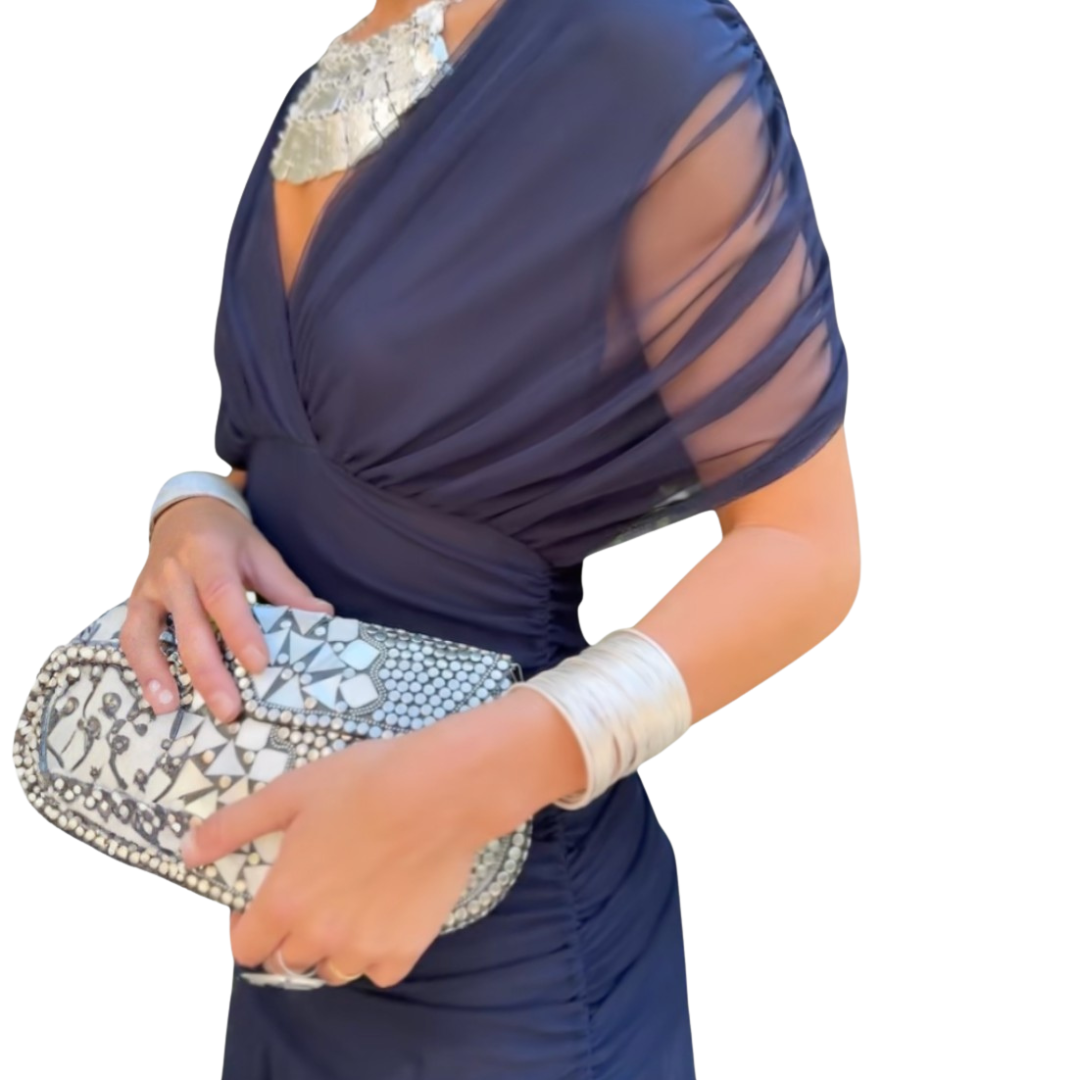 Elegant Floral V-Neck Dress