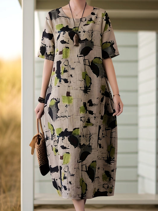 | Women’s Elegant Linen Tunic Dress