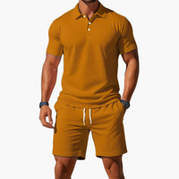 Zane | Men’s Short Sleeve Polo and Drawstring Shorts Set