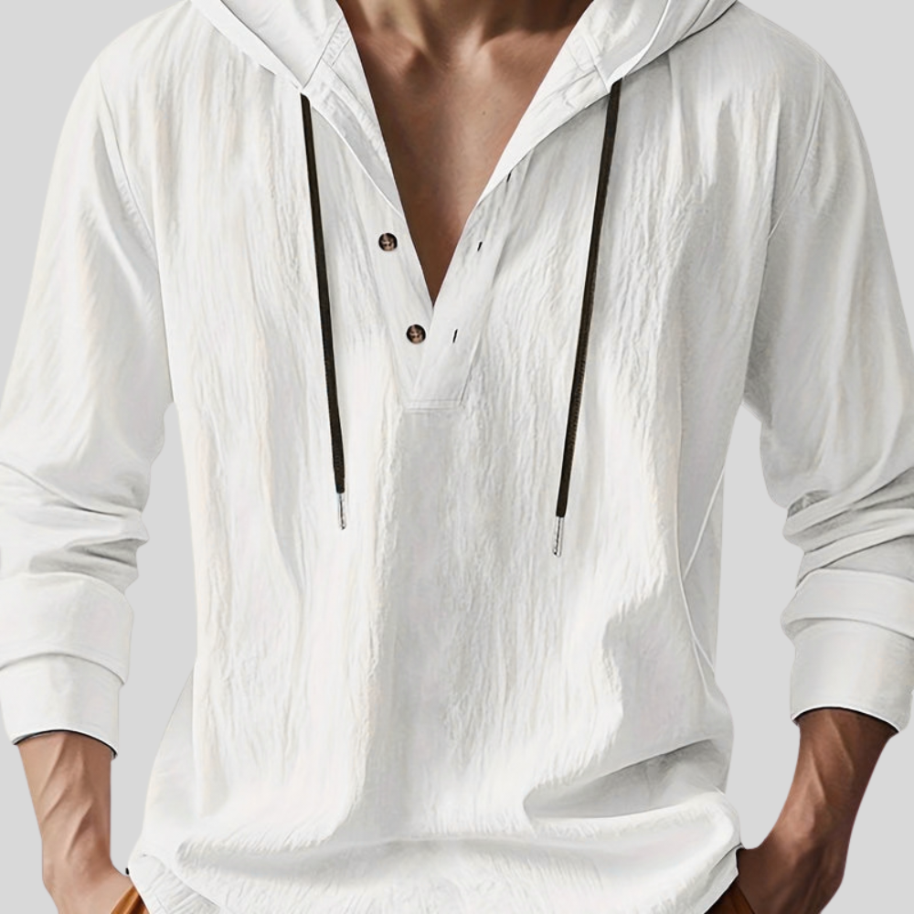 Martin | Men’s Hooded Long Sleeve Casual Shirt