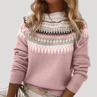 | Women’s Spring Fair Isle Knit Sweater Cozy & Stylish Pullover