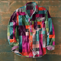 Adrian | Colorful Plaid Long Sleeve Shirt in Soft, Breathable Fabric for Everyday Style 1