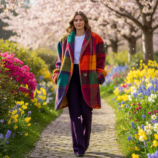 Bianca | Oversized Winter Coat in Classic Plaid for Timeless Style and Warmth 0