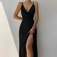 Women’s Long Sequin V-Neck Evening Dress