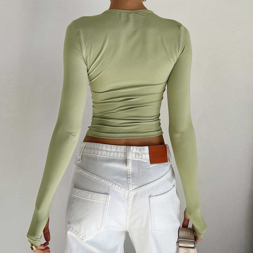 Brooklyn | Chic Long Sleeve Crop Top for Effortless Summer Style 2