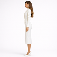 VIVIANA – Refined Body-Skimming Dress with Elegant Lapel Touch