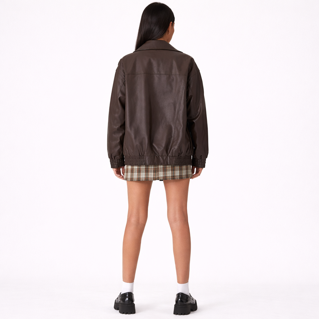 VALENCE – Women’s Modern Faux Leather Coat