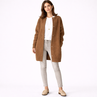 ROSEFIELD – Women’s Soft Wool Sweater with Suede Touch