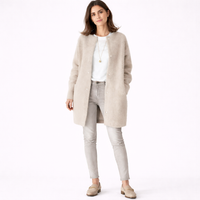 ROSEFIELD – Women’s Soft Wool Sweater with Suede Touch