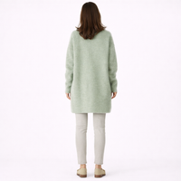 ROSEFIELD – Women’s Soft Wool Sweater with Suede Touch