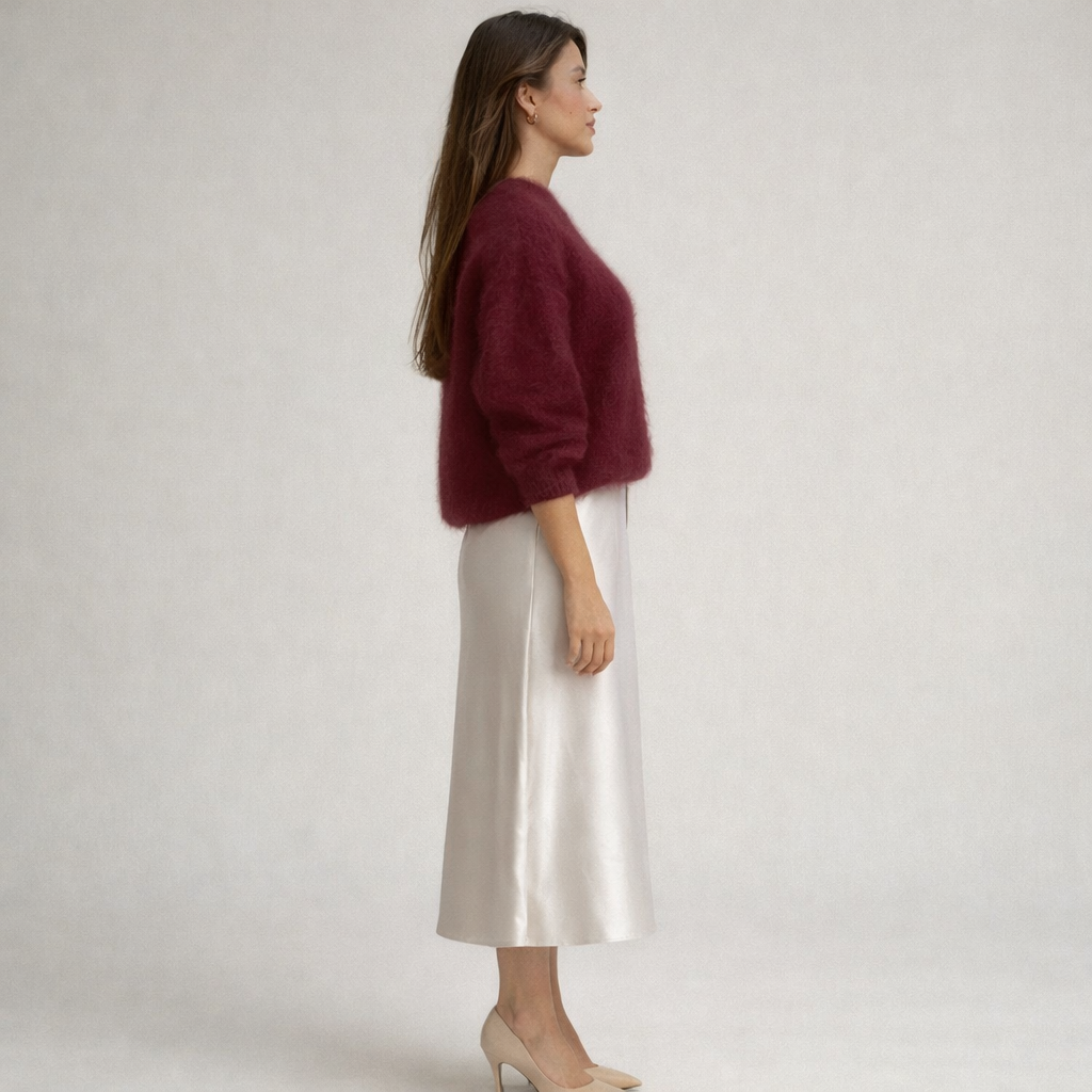 CHELSEA – Airy Mohair Knit Pullover with Graceful Fit