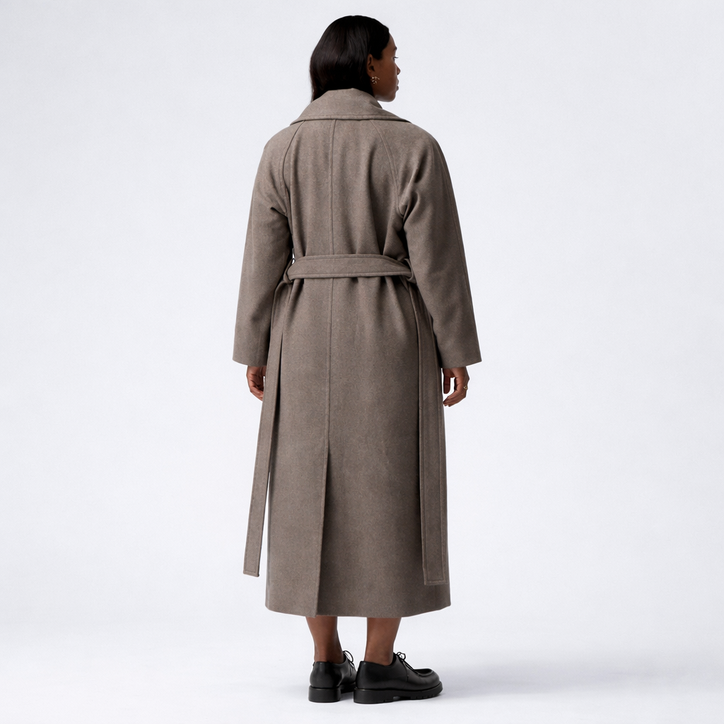 BELGRAVIA – Classic Long Wool Overcoat with Minimalist Design