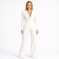STIRLING – Luxe Wrap Jumpsuit with Sleek Sleeves & Fluid Finish