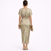 ZARELIA – Polished Summer Evening Dress with Twisted Front Detail