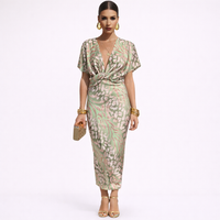 ZARELIA – Polished Summer Evening Dress with Twisted Front Detail
