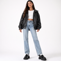 VALENCE – Women’s Modern Faux Leather Coat