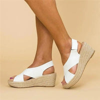 Clara | Comfortable Espadrille Wedge Sandals with Adjustable Cross Straps 3