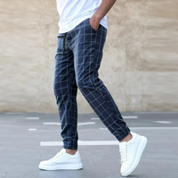 Gavento | Structured Check Sweatpants with Refined Fit