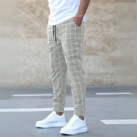 Gavento | Structured Check Sweatpants with Refined Fit