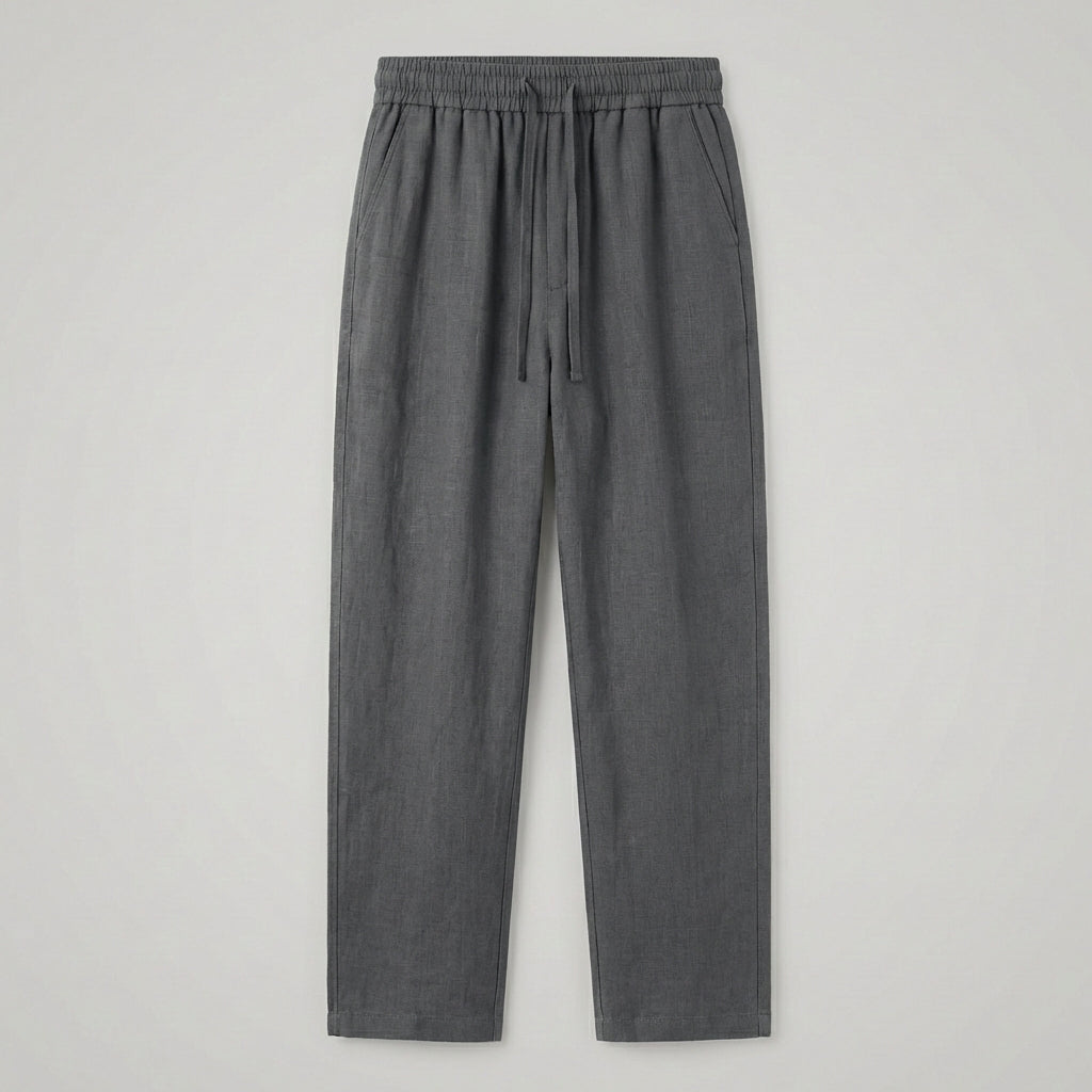 Alexander | Cropped Linen Drawstring Pants