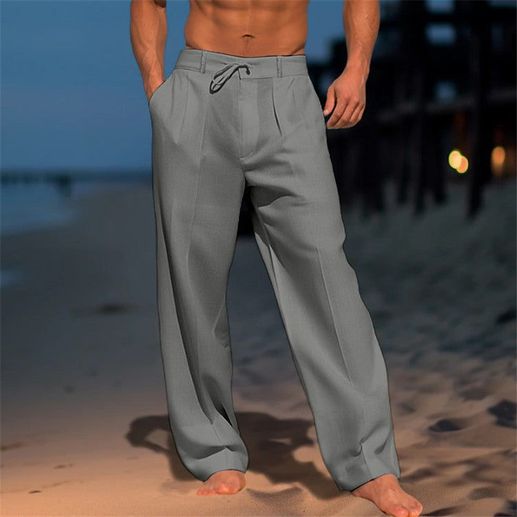 Darren | Relaxed Spring Drawstring Pants in Lightweight Fabric for Everyday Comfort 1