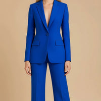 Elegant Women's Suit Set - Tailored Blazer & Wide-Leg Pant Suit for Women 2
