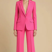 Elegant Women's Suit Set - Tailored Blazer & Wide-Leg Pant Suit for Women 5