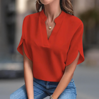 Elegant V-Neck Women’s Blouse