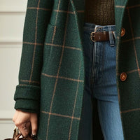 Elena | Elegant Wool Coat with Timeless Checked Design for Chic Comfort 2