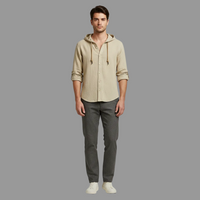 Emerson | Lightweight Cotton-Linen Blend Hoodie Shirt for Effortless Style 2