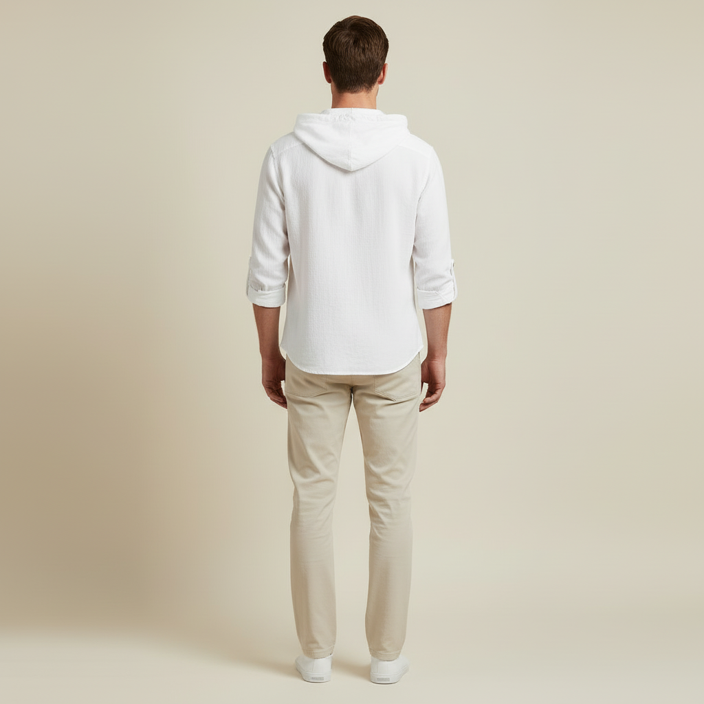 Virello | Versatile Cotton-Linen Hoodie Shirt with Soft Texture
