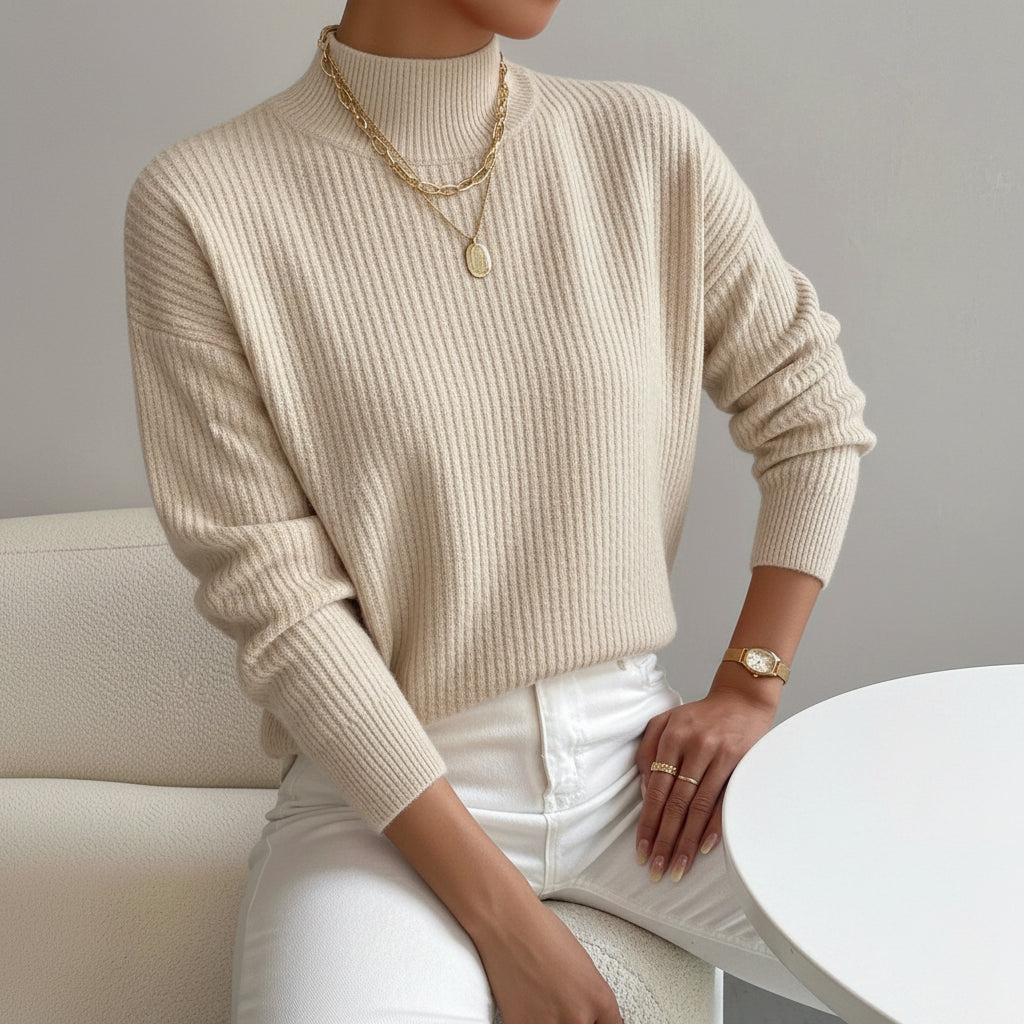 Emma | Comfortable Mock Neck Sweater for Effortless Spring Style 4