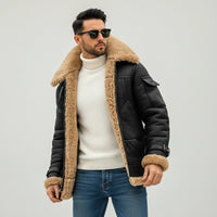 FlightForm | Timeless Shearling Aviator Jacket for Winter Style