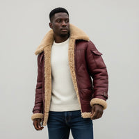 Ethan | Classic Shearling Aviator Jacket for Timeless Style and Warmth 3