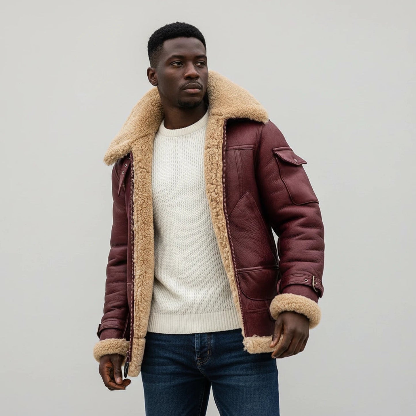FlightForm | Timeless Shearling Aviator Jacket for Winter Style