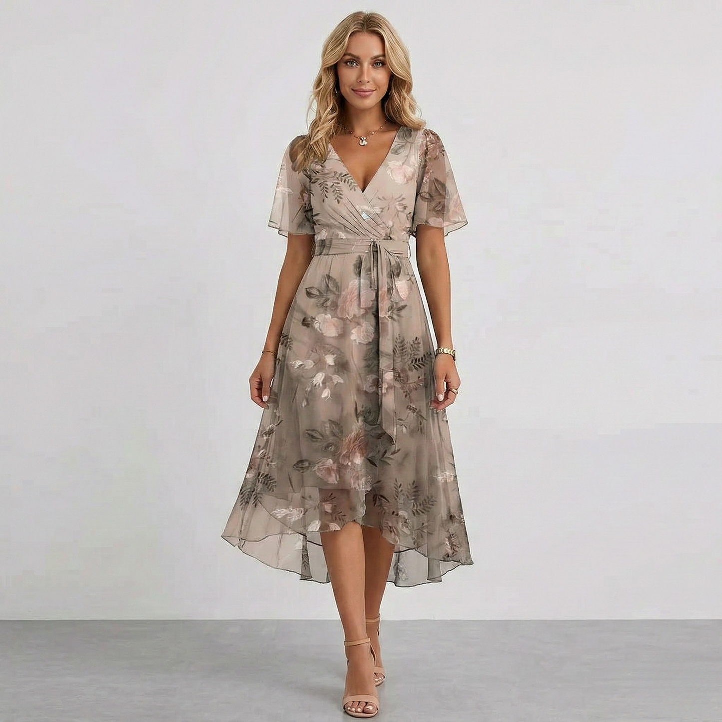 Women’s Floral V-Neck Summer Dress