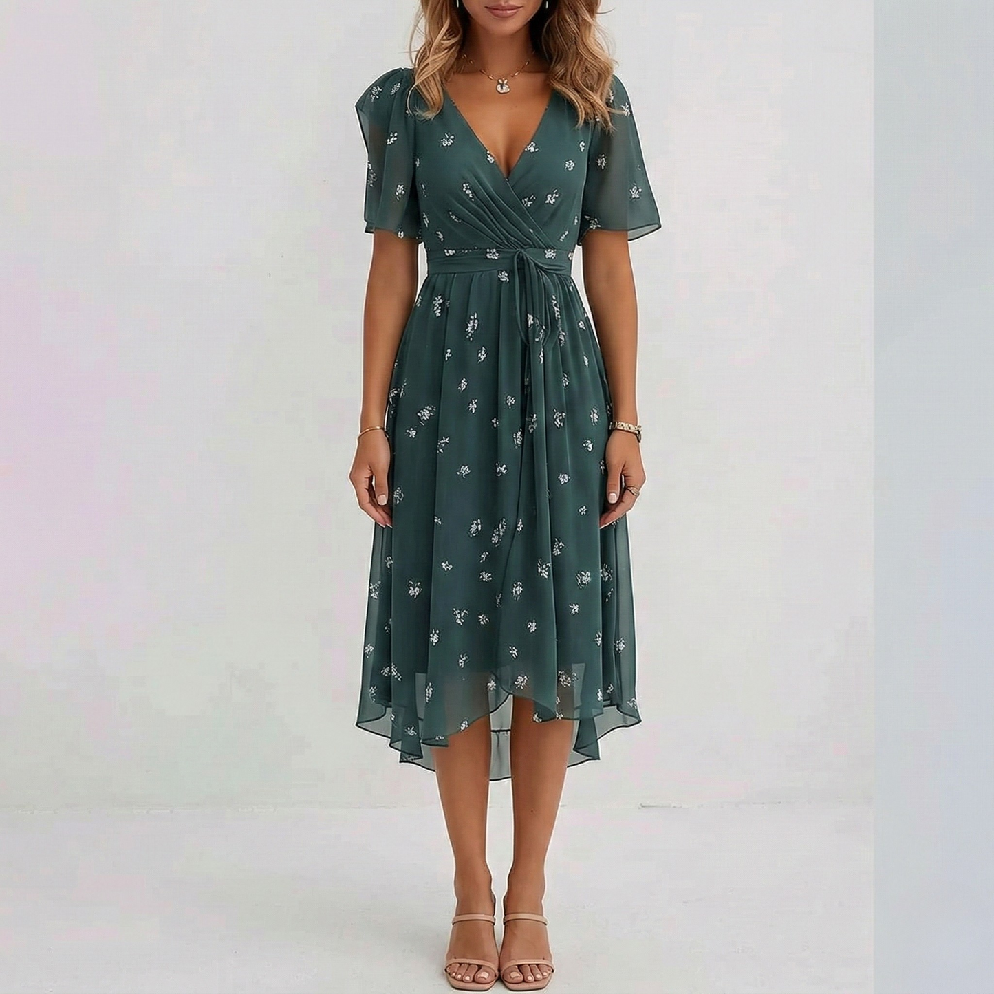 Women’s Floral V-Neck Summer Dress