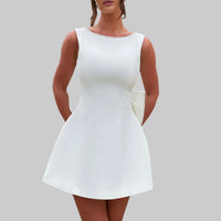 Grace | Structured Mini Cocktail Dress for Elegant Wedding Guest Style 9