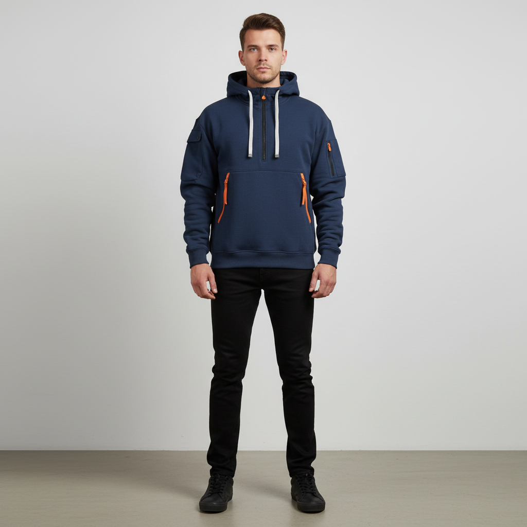 Hugo | Modern Hoodie with Zipper Pockets for Comfort and Style 0
