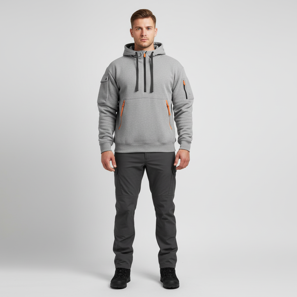 Hugo | Modern Hoodie with Zipper Pockets for Comfort and Style 1