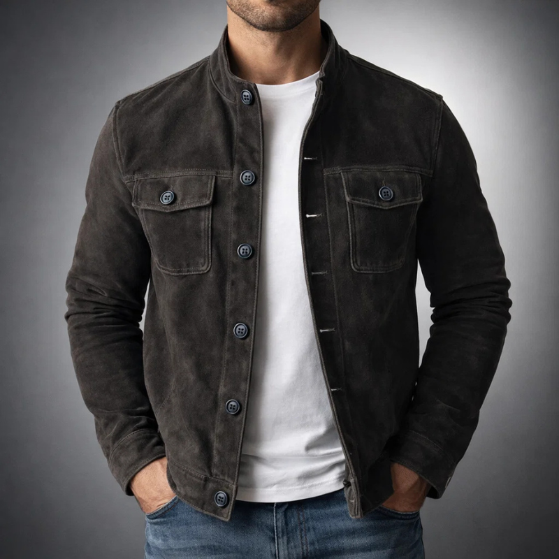 Brivaro | Classic Suede Jacket with Soft-Touch Finish