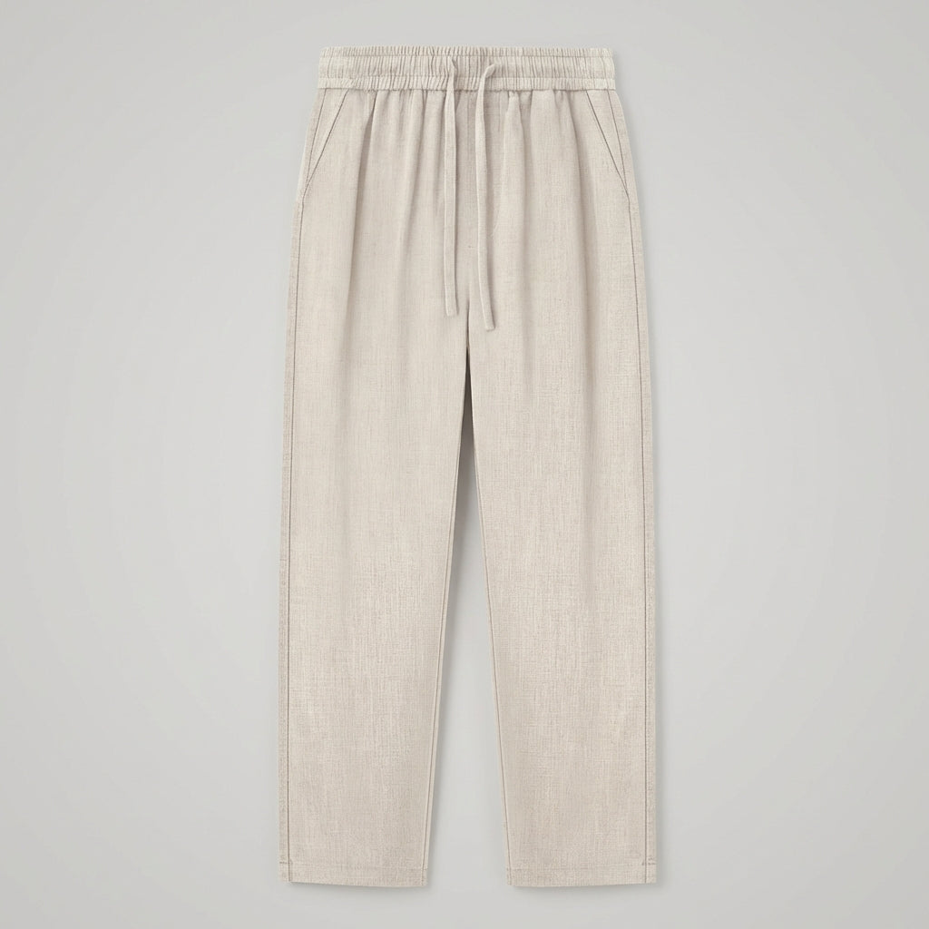 Alexander | Cropped Linen Drawstring Pants