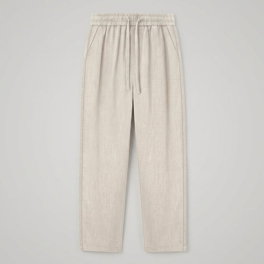 Alexander | Cropped Linen Drawstring Pants
