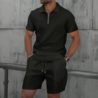 Liam | Stylish Cotton Co-Ord Set with Polo Shirt and Drawstring Shorts 3