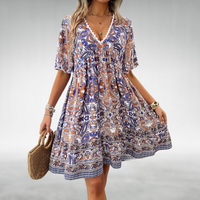 Women’s Summer Boho Paisley Mini Dress
