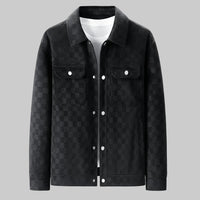 Mavrick | Tailored Checkered Suede Jacket for Modern Elegance 1