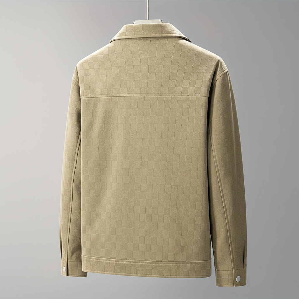 Mavrick | Tailored Checkered Suede Jacket for Modern Elegance 7