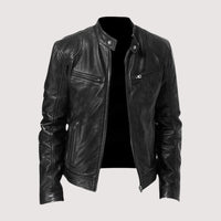 Mitchell | Classic Black Leather Bomber Jacket for Timeless Style and Comfort 0