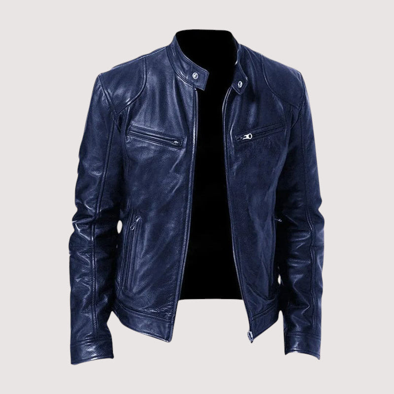 Mitchell | Classic Black Leather Bomber Jacket for Timeless Style and Comfort 3