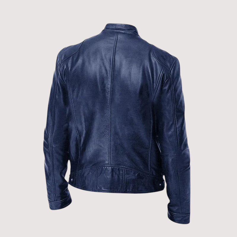 Mitchell | Classic Black Leather Bomber Jacket for Timeless Style and Comfort 4